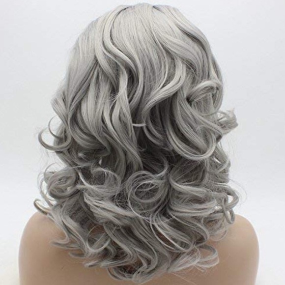 KATZ 16” GREY OMBRÉ CURLY Lace Front Wig *NWT*?